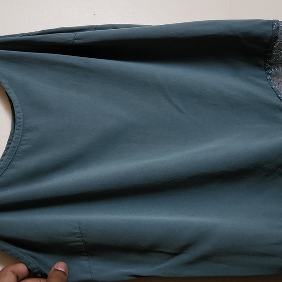 Vero Moda Sage Green Tank with Lace Bottom - Picture 3 of 5